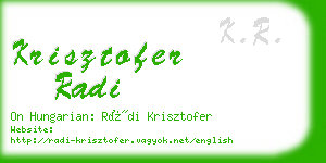 krisztofer radi business card